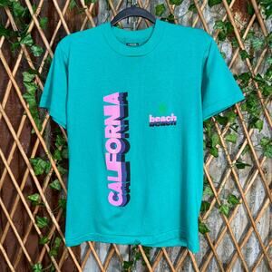 Vintage Y2K California beach 1980s usa made boardwalk tshirt
